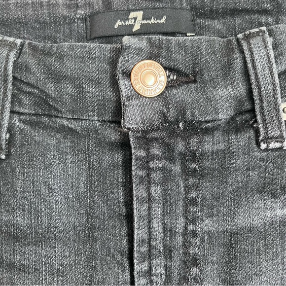 Denim Skirt Mini Dark Grey Faded Wash size 24 - Picture 2 of 5